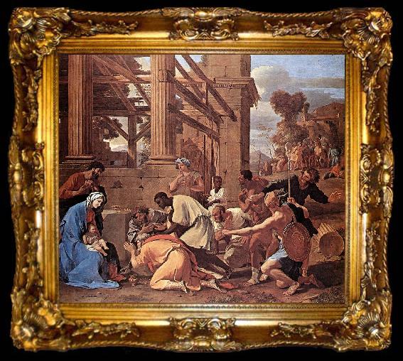 framed  Nicolas Poussin Adoration of the Magi, ta009-2